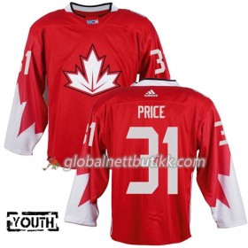 Canada Hockeydrakt Carey Price 31 World Cup i ishockey 2016 Rød - Barn